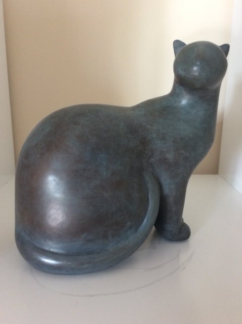 Bronze Cat Sculpture - Virginia Day
